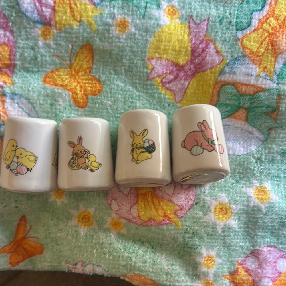 Easter Mini Ceramic Vases with Unique Accents - Picture 3 of 6